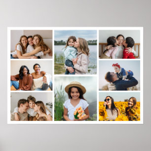 Create Your Own 8 Photo Collage Poster