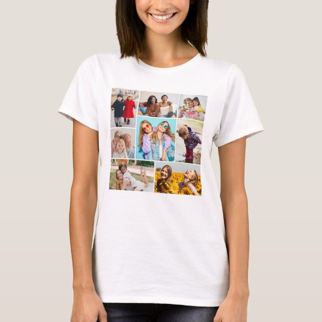 Create Your Own 8 Photo Collage T-Shirt (Front)