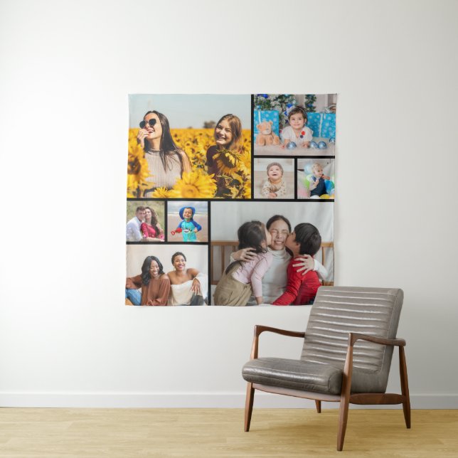Create Your Own 8 Photo Collage Tapestry (In Situ)