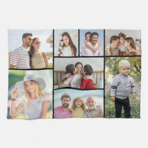 Create Your Own 8 Photo Collage Tea Towel