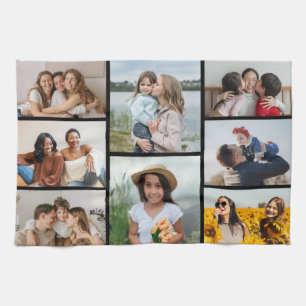 Create Your Own 8 Photo Collage Tea Towel