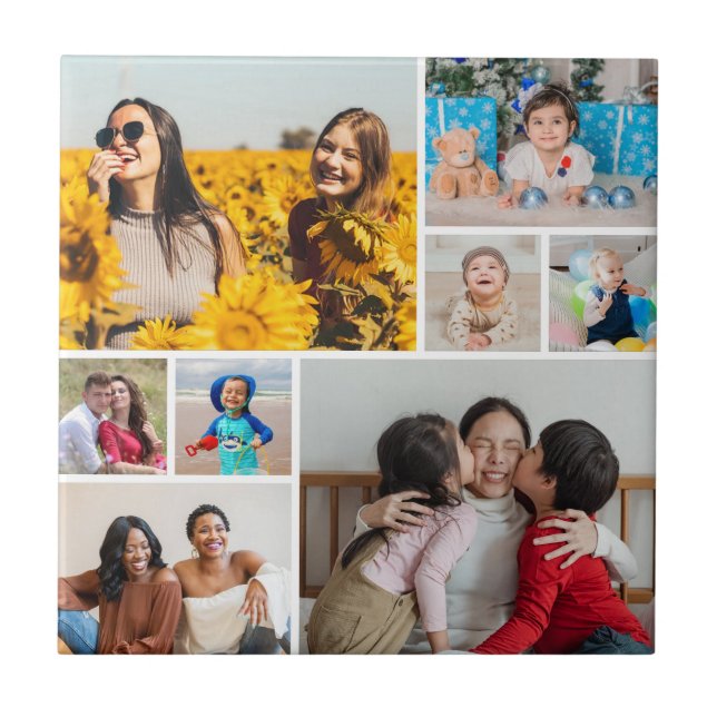 Create Your Own 8 Photo Collage Tile (Front)
