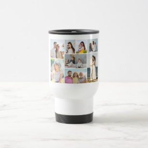 Create Your Own 8 Photo Collage Travel Mug