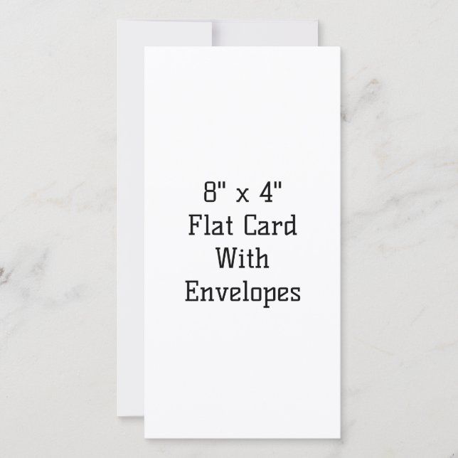 Create Your Own 8" x 4" Flat Card With Envelopes (Front)