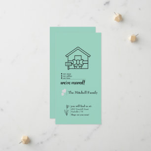 Create Your own 8" x 4" Moved Announcement Card