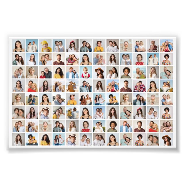 Create Your Own 96 Photo Collage Photo Enlargement (Front)