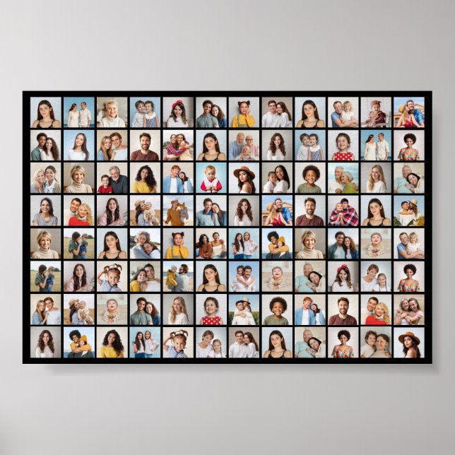 Create Your Own 96 Photo Collage Poster (Front)
