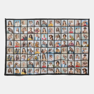 Create Your Own 96 Photo Collage Tea Towel