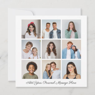 Create Your Own 9 Photo Collage Add Greeting Card