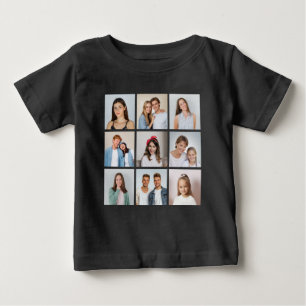 Create Your Own 9 Photo Collage Baby T-Shirt