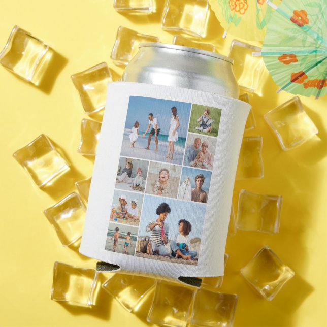Create Your Own 9 Photo Collage Can Cooler (In Situ Summer)