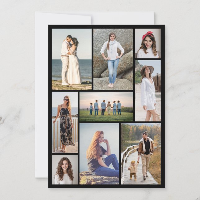 Create Your Own 9 Photo Collage Card (Front)