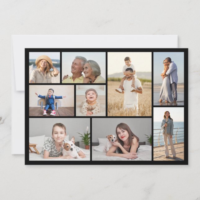 Create Your Own 9 Photo Collage Card (Front)
