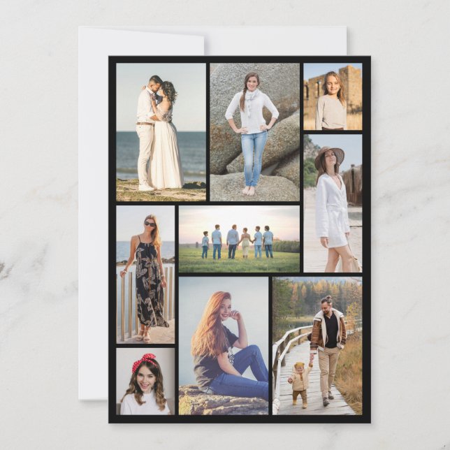 Create Your Own 9 Photo Collage Card (Front)