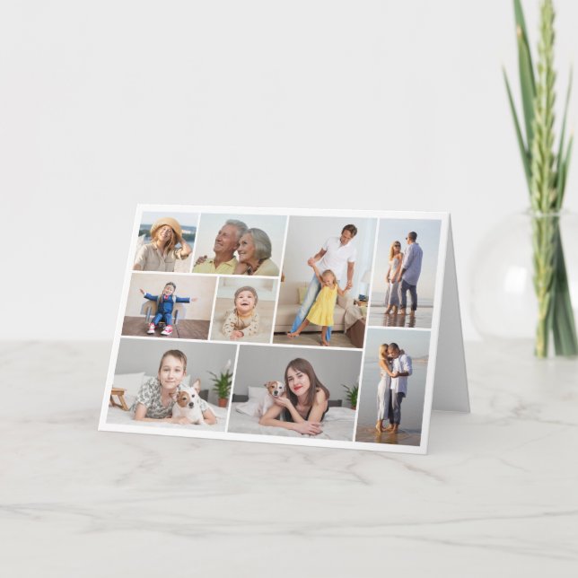 Create Your Own 9 Photo Collage Card (Front)
