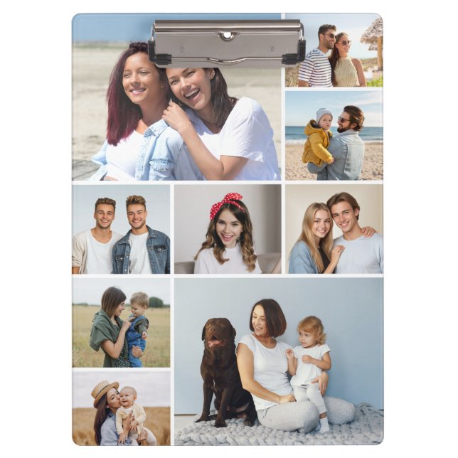 Create Your Own 9 Photo Collage Clipboard (Front)