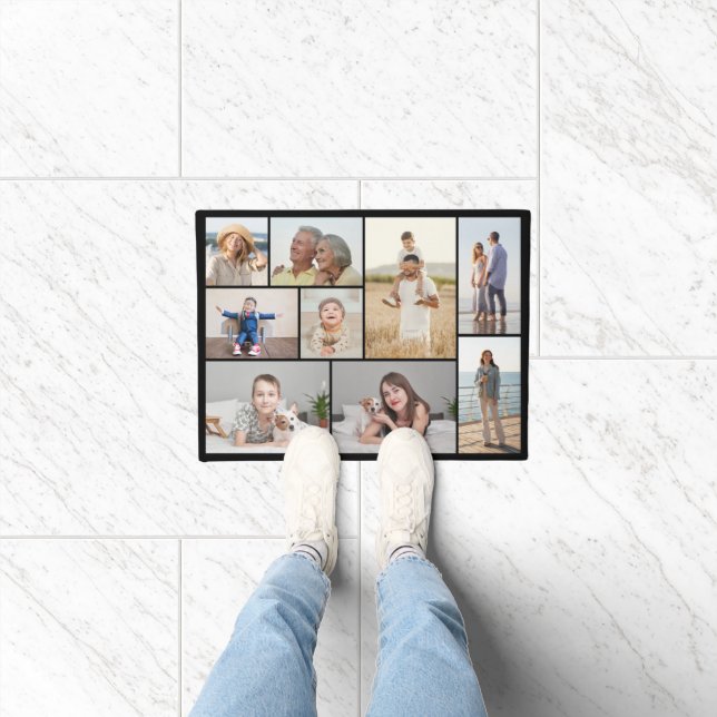 Create Your Own 9 Photo Collage Doormat (Indoor)