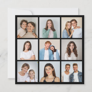 Create Your Own 9 Photo Collage Greeting Card