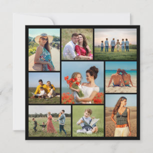 Create Your Own 9 Photo Collage Greeting Card