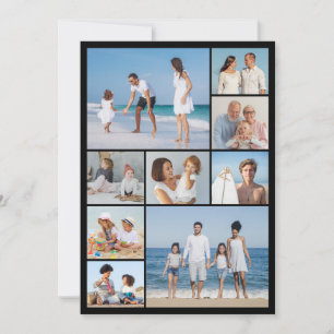 Create Your Own 9 Photo Collage Greeting Card