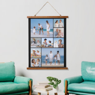 Create Your Own 9 Photo Collage Hanging Tapestry