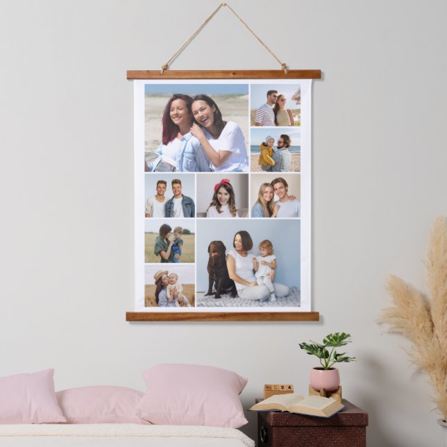 Create Your Own 9 Photo Collage Hanging Tapestry (Bedroom)