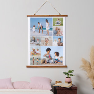 Create Your Own 9 Photo Collage Hanging Tapestry