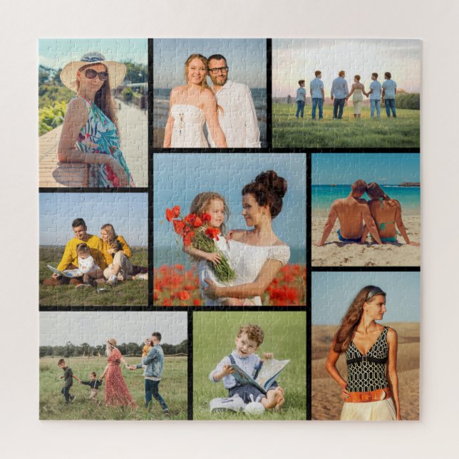 Create Your Own 9 Photo Collage Jigsaw Puzzle (Vertical)