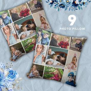 Create Your Own 9 Photo Collage Keepsake Cushion