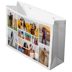 Create Your Own 9 Photo Collage Large Gift Bag