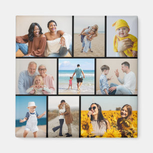 Create Your Own 9 Photo Collage Magnet