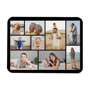 Create Your Own 9 Photo Collage  Magnet