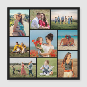 Create Your Own 9 Photo Collage Magnetic Card