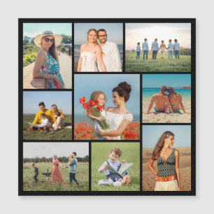 Create Your Own 9 Photo Collage Magnetic Card