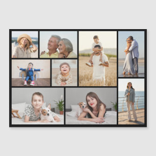 Create Your Own 9 Photo Collage Magnetic Card
