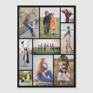 Create Your Own 9 Photo Collage Magnetic Card