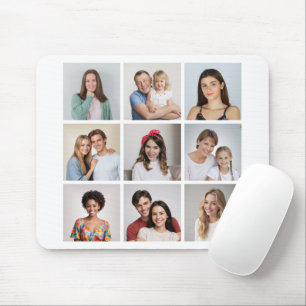 Create Your Own 9 Photo Collage Mouse Mat