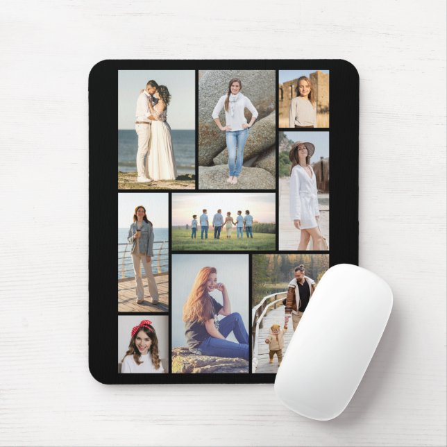 Create Your Own 9 Photo Collage Mouse Mat (With Mouse)