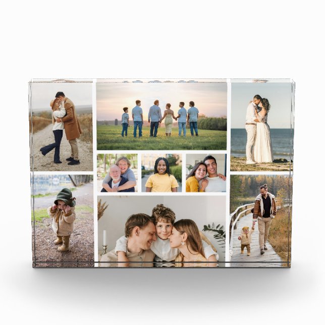 Create Your Own 9 Photo Collage Photo Block (Front)