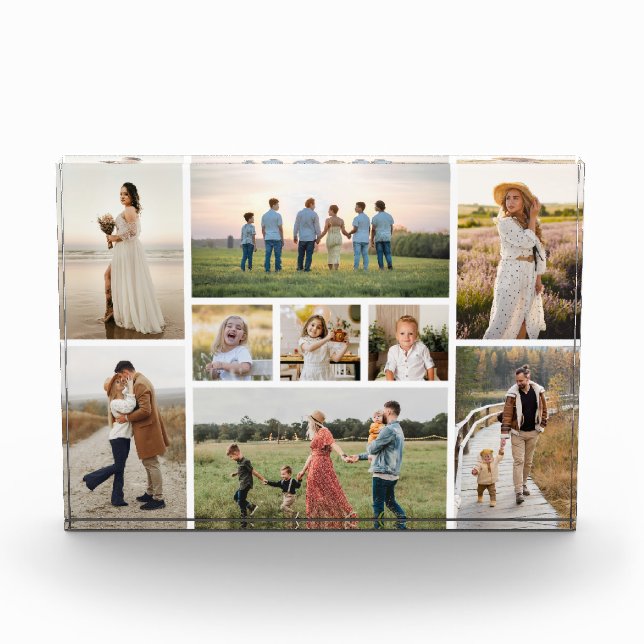 Create Your Own 9 Photo Collage Photo Block (Front)