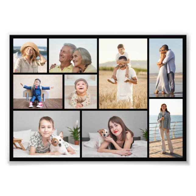 Create Your Own 9 Photo Collage Photo Enlargement (Front)