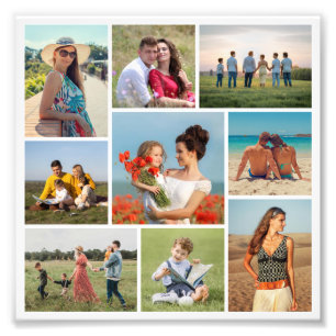 Create Your Own 9 Photo Collage Photo Enlargement Print