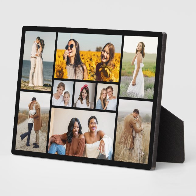 Create Your Own 9 Photo Collage Plaque (Side)