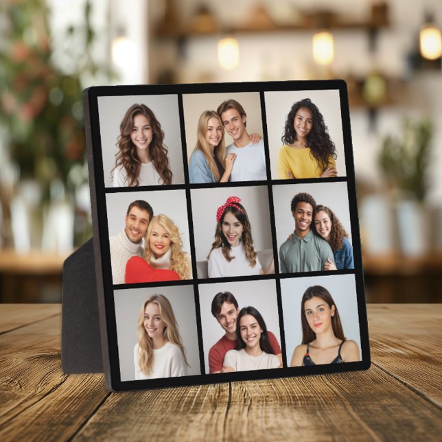 Create Your Own 9 Photo Collage Plaque (9 Photo Collage Plaque)