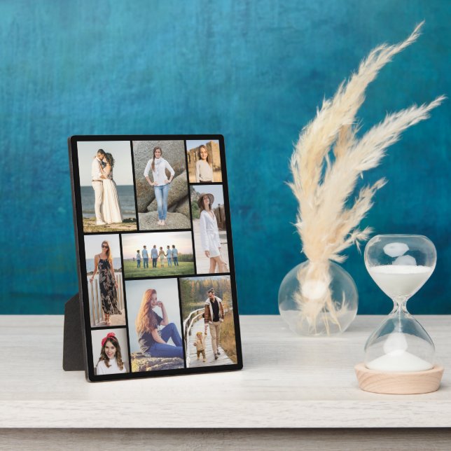 Create Your Own 9 Photo Collage Plaque (Side)