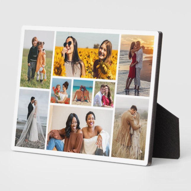 Create Your Own 9 Photo Collage Plaque (Side)