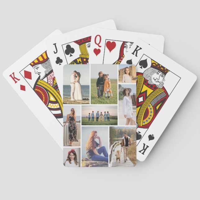 Create Your Own 9 Photo Collage Playing Cards (Back)