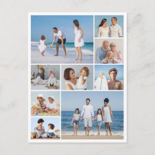Create Your Own 9 Photo Collage Postcard