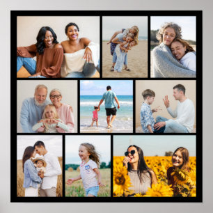 Create Your Own 9 Photo Collage Poster
