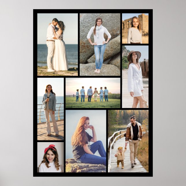 Create Your Own 9 Photo Collage Poster (Front)